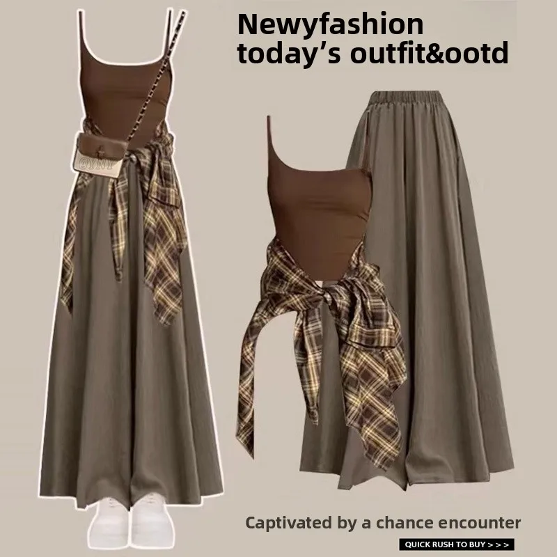 Autumnal Dopamine Fashion Ensemble Women's 2026 New Mermaid Shirt Strap High Waist Skirt Pants Three-piece Set Collar
Autumnal Dopamine Fashion Ensemble Women's 2026 New Mermaid Shirt Strap High Waist Skirt Pants Three-piece Set Collar