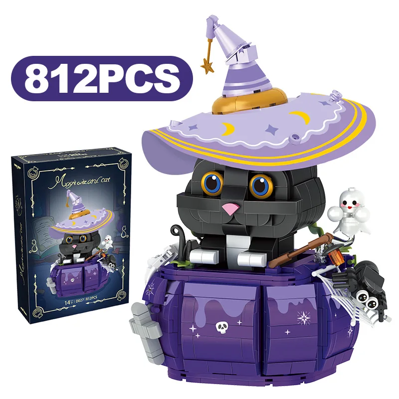 Creative 812PCS Animal Model MOC Magic Cat Building Blocks Cute Cartoon Kitty Assemble Bricks Hallowmas Toys Gift For Girl Adult
Creative 812PCS Animal Model MOC Magic Cat Building Blocks Cute Cartoon Kitty Assemble Bricks Hallowmas Toys Gift For Girl Adult