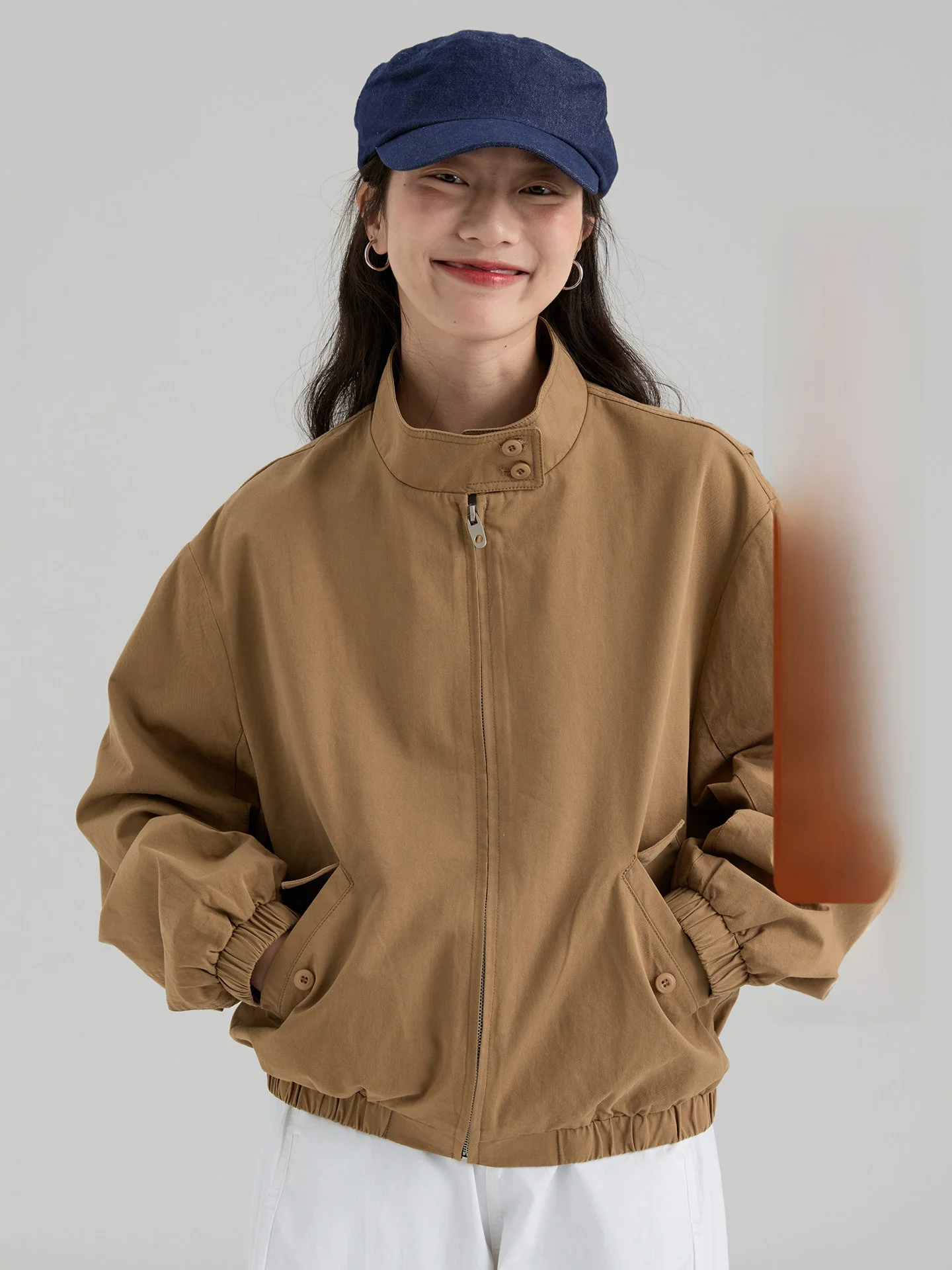 Spring New Style Women's Loose Pure Cotton Jacket Drawwind2026 Stand Collar Design Single Color Korean Style Short Coat
Spring New Style Women's Loose Pure Cotton Jacket Drawwind2026 Stand Collar Design Single Color Korean Style Short Coat