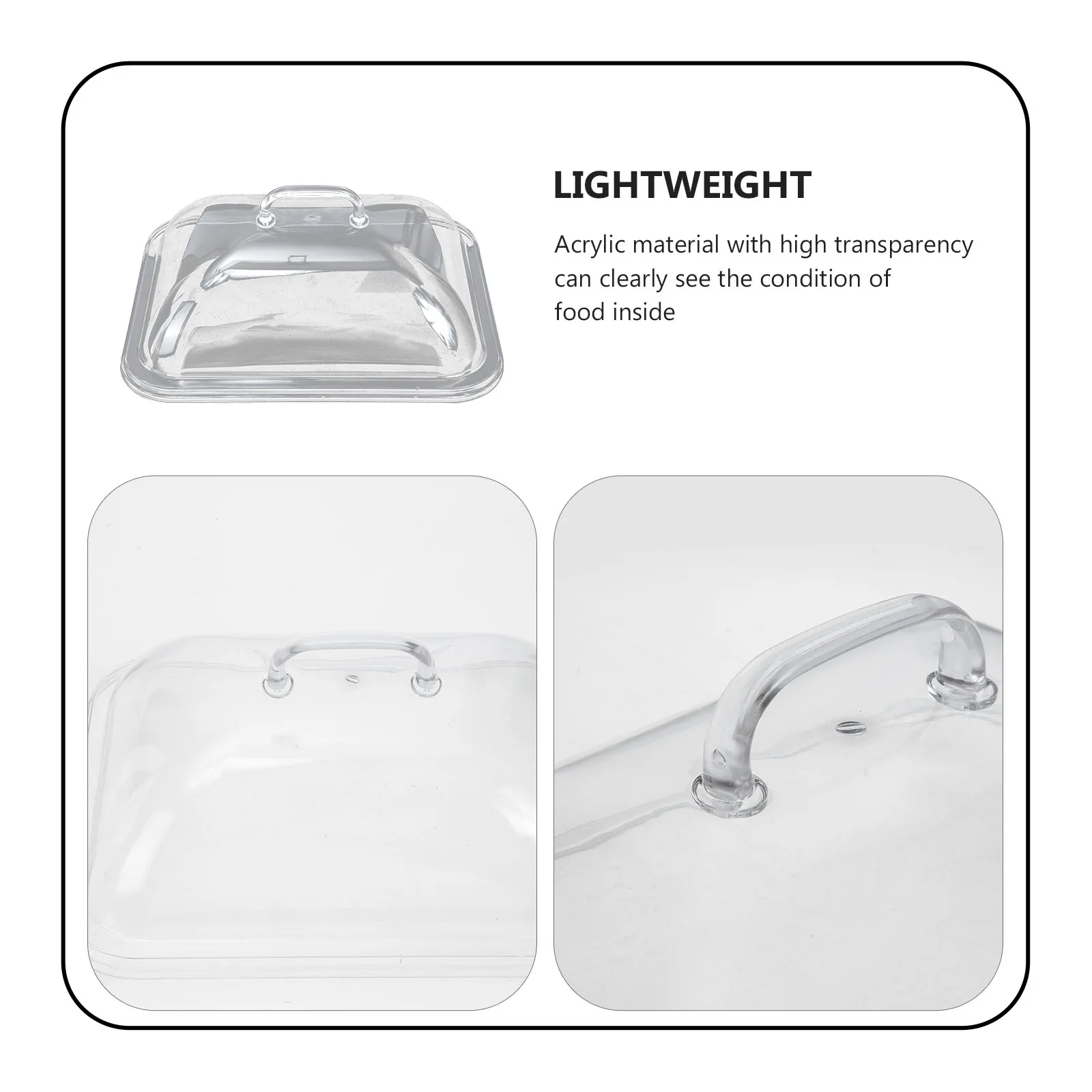 Household Transparent Sturdy Acrylic Dish Cover Dust Proof Cake Cover For Kitchen Transparent Food Covers Picnic Camping
Household Transparent Sturdy Acrylic Dish Cover Dust Proof Cake Cover For Kitchen Transparent Food Covers Picnic Camping