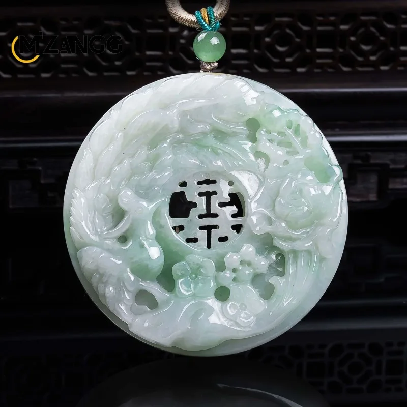 Natural Jadeite Phoenix Descending Pendant with Openwork Carving and High-Transparency Jade Necklace Men and Women Festive Gift
Natural Jadeite Phoenix Descending Pendant with Openwork Carving and High-Transparency Jade Necklace Men and Women Festive Gift