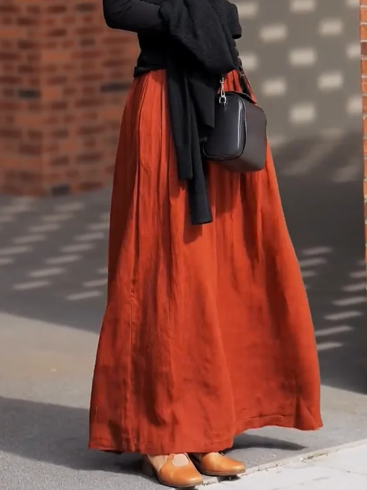 Красная юбка-солнце с высокой талией, простая, модная, женская, в стиле ретро, свободного кроя, средней длины, осенне-зимняя, новинка, элегантная
Красная юбка-солнце с высокой талией, простая, модная, женская, в стиле ретро, свободного кроя, средней длины, осенне-зимняя, новинка, элегантная