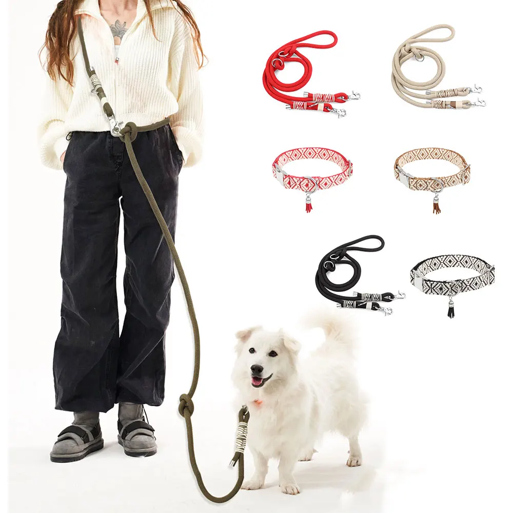 New Functional Dog Leashes For Small Medium And Large Dogs Strong Durable Nylon Rope Trend Braided Adjustable Dog Leashes Set
New Functional Dog Leashes For Small Medium And Large Dogs Strong Durable Nylon Rope Trend Braided Adjustable Dog Leashes Set