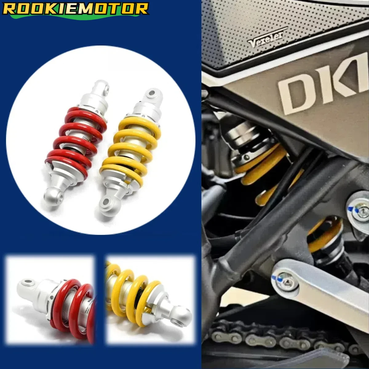 Universal Motorcycle 205MM Adjustable Rear Shock Absorber Oil-Pressure Rear Shock Damper
Universal Motorcycle 205MM Adjustable Rear Shock Absorber Oil-Pressure Rear Shock Damper