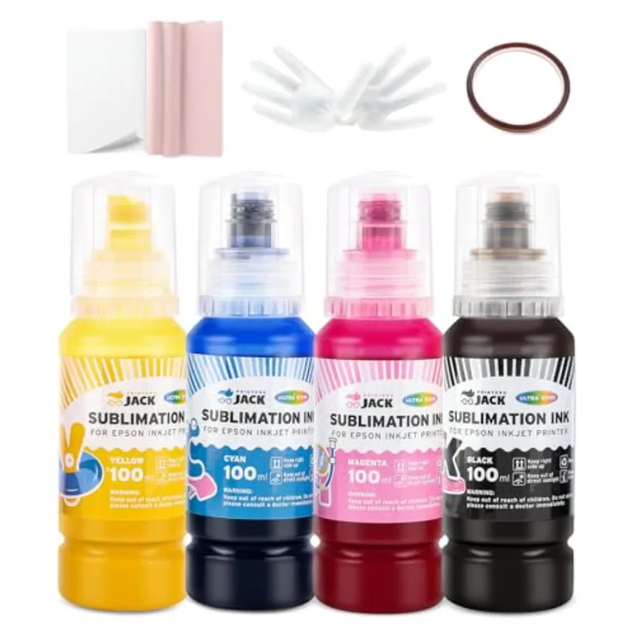 Sublimation Ink and 150 Sheet Sublimation Paper 8.5x11'' 120G, Heat Tape Compatible for Inkjet Printer ET-2800 ET-15000 ET-2803
Sublimation Ink and 150 Sheet Sublimation Paper 8.5x11'' 120G, Heat Tape Compatible for Inkjet Printer ET-2800 ET-15000 ET-2803