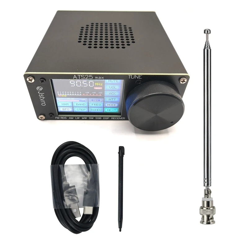 ATS25 Max Radio Receiver Si4732 All Band Radio Receiver + 2.4Inch Touch Screen + Touch Pen+Antenna
ATS25 Max Radio Receiver Si4732 All Band Radio Receiver + 2.4Inch Touch Screen + Touch Pen+Antenna