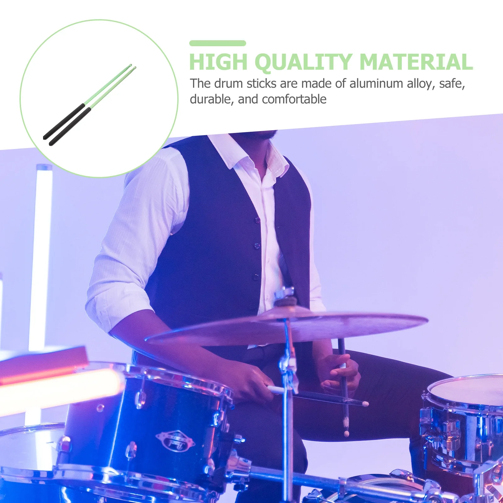 2 Pcs Aluminum Alloy Drumsticks Durable Portable Accessories for Adults Maple Percussion Instrument Sticks Simple Drumsticks
2 Pcs Aluminum Alloy Drumsticks Durable Portable Accessories for Adults Maple Percussion Instrument Sticks Simple Drumsticks