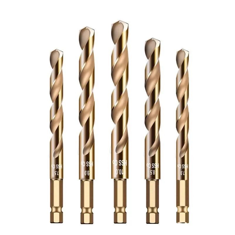 HSS High Speed Steel Titanium Coated Drill Bit Set 1/4 Hex Shank 1.5mm-10mm Hexagonal Handle Twist Drill
HSS High Speed Steel Titanium Coated Drill Bit Set 1/4 Hex Shank 1.5mm-10mm Hexagonal Handle Twist Drill