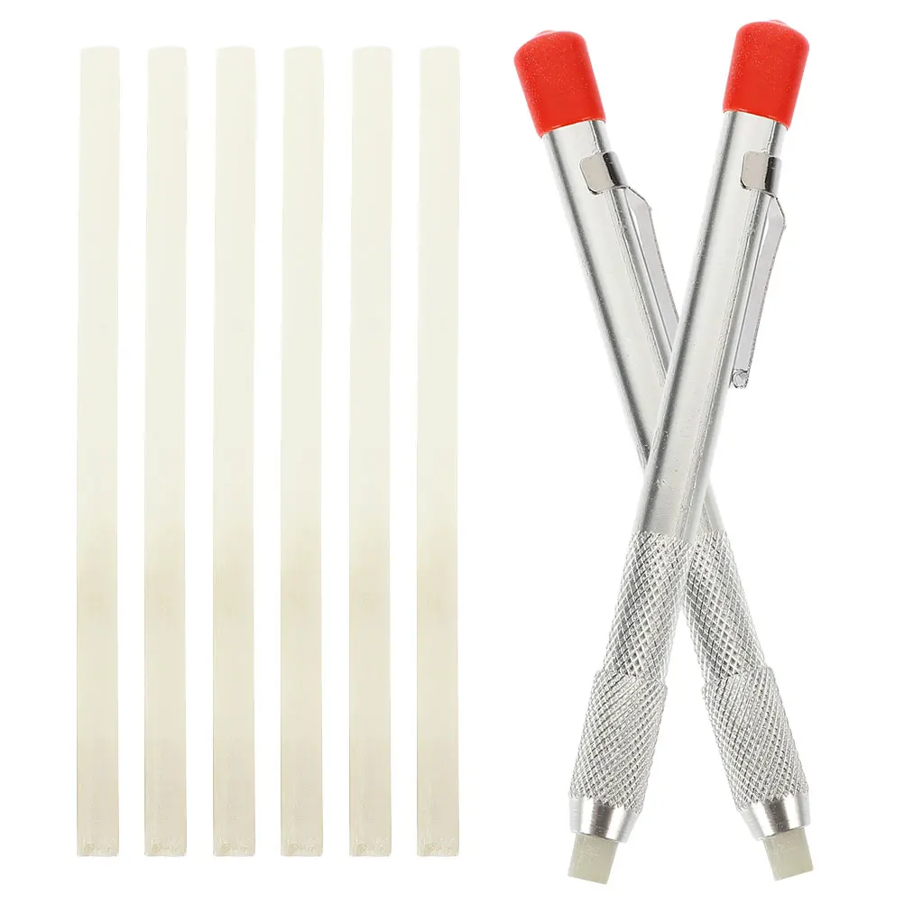1 set 2 Pieces Soapstone Pen Holder Kit with 12 Refill Cores for Welding Tools Marking Steel Aluminum Castings Non-Slip Design
1 set 2 Pieces Soapstone Pen Holder Kit with 12 Refill Cores for Welding Tools Marking Steel Aluminum Castings Non-Slip Design