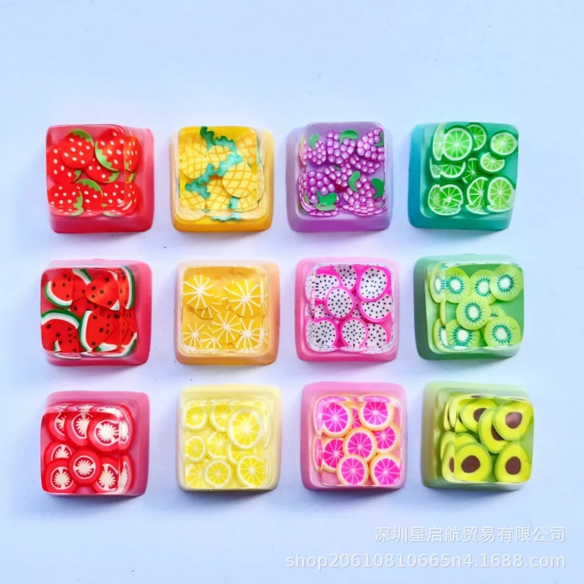 Personalized drop cross glue fruit keycaps handmade DIY cute pink mechanical keyboard keycaps
Personalized drop cross glue fruit keycaps handmade DIY cute pink mechanical keyboard keycaps