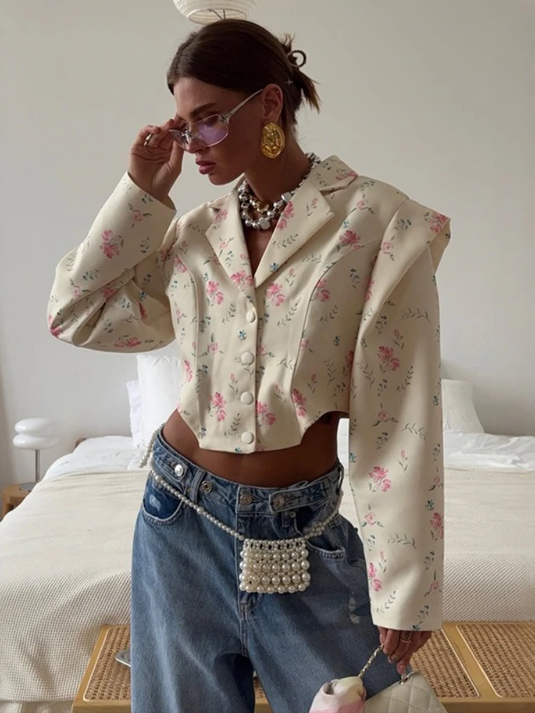 FDYOUI 2025 Autumn Floral Print Suit Women Long Sleeve Crop Tops Blazers Office Lady Single Breasted Short Outerwears Streetwear
FDYOUI 2025 Autumn Floral Print Suit Women Long Sleeve Crop Tops Blazers Office Lady Single Breasted Short Outerwears Streetwear