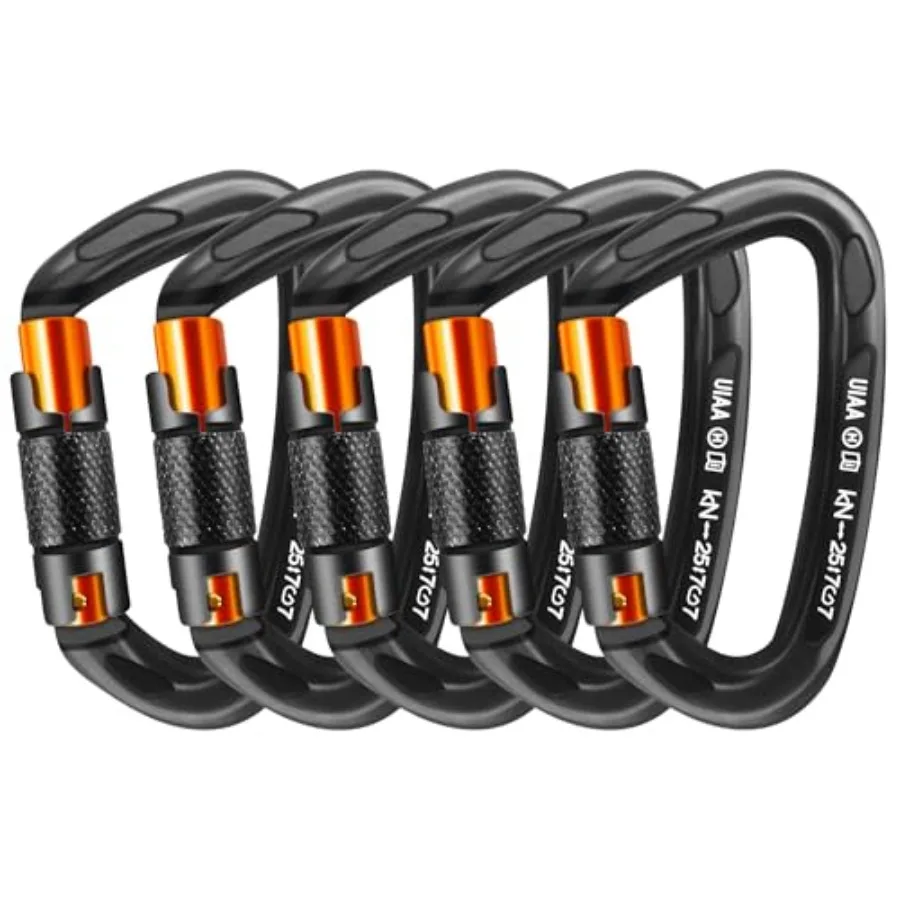 Climbing Carabiner Clips 25kN Auto Locking Carabiner, Professional Heavy Duty Large Locking Carabiner Clips for Rock/Ice Climbi
Climbing Carabiner Clips 25kN Auto Locking Carabiner, Professional Heavy Duty Large Locking Carabiner Clips for Rock/Ice Climbi