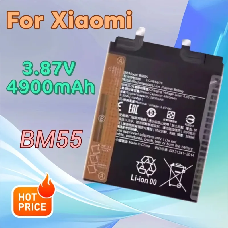 3.87V 4900mAh BM55 BM4X BP42 for Xiaomi 11 11i 11Pro 11Ultra Premium 11Lite Youth
3.87V 4900mAh BM55 BM4X BP42 for Xiaomi 11 11i 11Pro 11Ultra Premium 11Lite Youth
