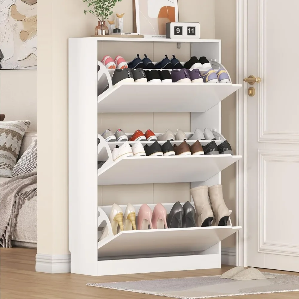 Shoe Cabinet Storage with 3 Flip Drawers Hidden Slim White Shoe Storage Cabinet Wooden Freestanding Shoes Organizer Cabinet for
Shoe Cabinet Storage with 3 Flip Drawers Hidden Slim White Shoe Storage Cabinet Wooden Freestanding Shoes Organizer Cabinet for