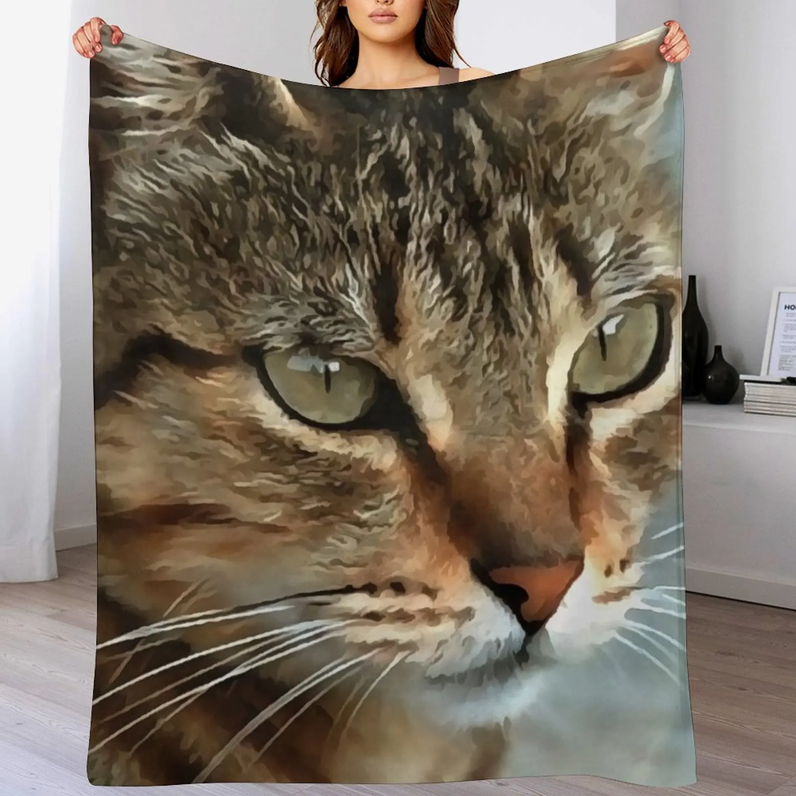 Stunning Tabby Cat Acrylic Pet Portrait Throw Blanket Stylish Decor Blanket Gift for Friends Roommate
Stunning Tabby Cat Acrylic Pet Portrait Throw Blanket Stylish Decor Blanket Gift for Friends Roommate