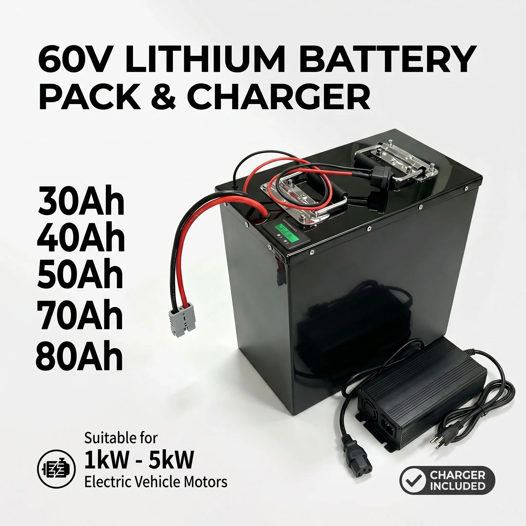 EM Batterie 60V 30Ah 40Ah 50Ah 60Ah 70Ah 80Ah lithium-ion battery pack suitable for 1kw 2kw 3kw 4kw 5kw electric vehicle
EM Batterie 60V 30Ah 40Ah 50Ah 60Ah 70Ah 80Ah lithium-ion battery pack suitable for 1kw 2kw 3kw 4kw 5kw electric vehicle
