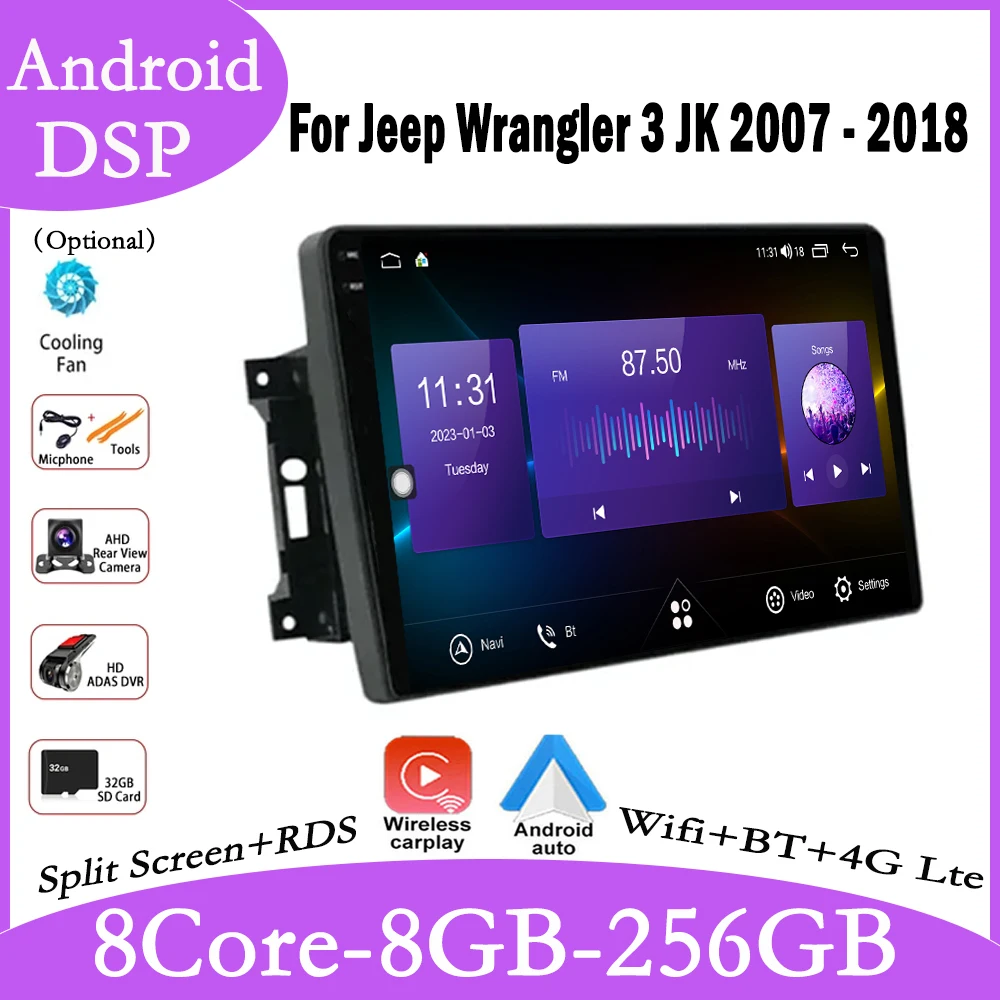 10 Inch Android 14 For Jeep Wrangler 3 JK 2007 - 2018 Car Radio Carplay Auto Multimedia Stereo Player GPS Navigation Stereo
10 Inch Android 14 For Jeep Wrangler 3 JK 2007 - 2018 Car Radio Carplay Auto Multimedia Stereo Player GPS Navigation Stereo