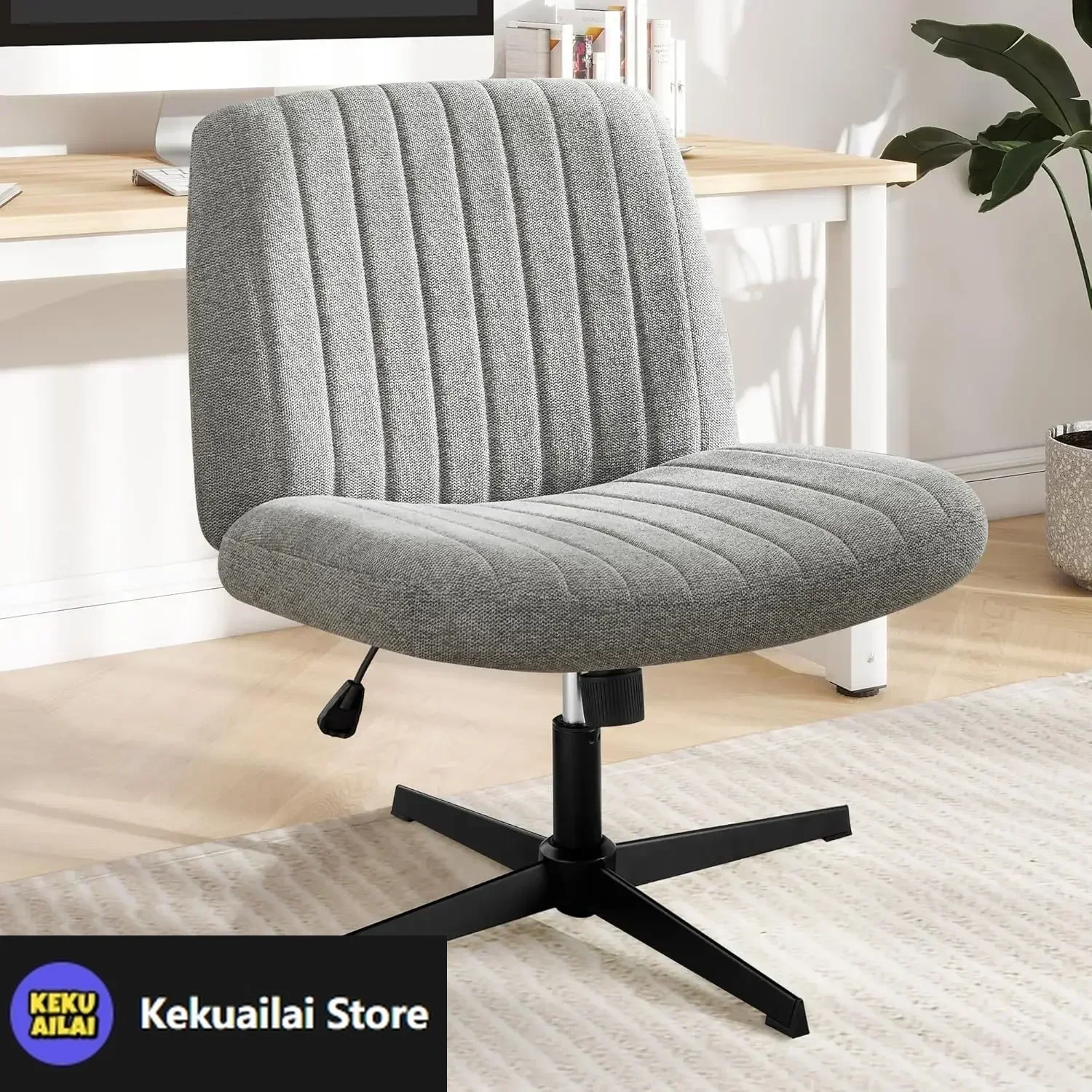 Criss Cross Legged Office, Wide Comfty Desk, Wheels Armless Computer Task, Swivel Vanity Home Chair, Height Adjustable, Grey
Criss Cross Legged Office, Wide Comfty Desk, Wheels Armless Computer Task, Swivel Vanity Home Chair, Height Adjustable, Grey