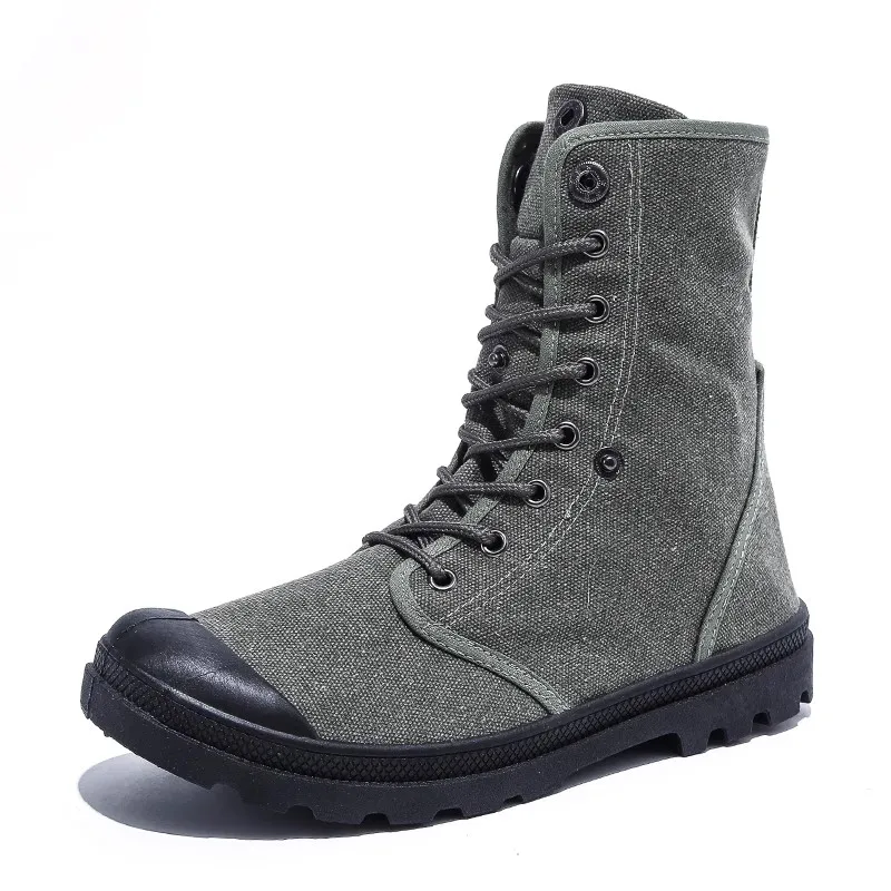 High top Canvas Shoes Men's Outdoor Desert Tactical Boots Lightweight Mountain Climbing Hiking Shoes Work Training Martin Boots
High top Canvas Shoes Men's Outdoor Desert Tactical Boots Lightweight Mountain Climbing Hiking Shoes Work Training Martin Boots