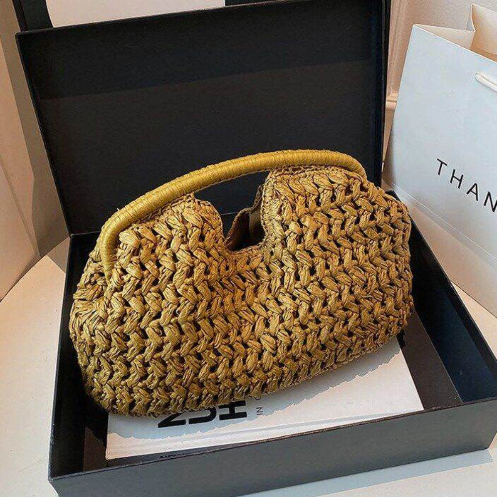 Fashion Versatile Large Capacity Straw Weaving Handbag For Women Unique Niche Design Stylish Beach Vacation Style Handheld Bag
Fashion Versatile Large Capacity Straw Weaving Handbag For Women Unique Niche Design Stylish Beach Vacation Style Handheld Bag