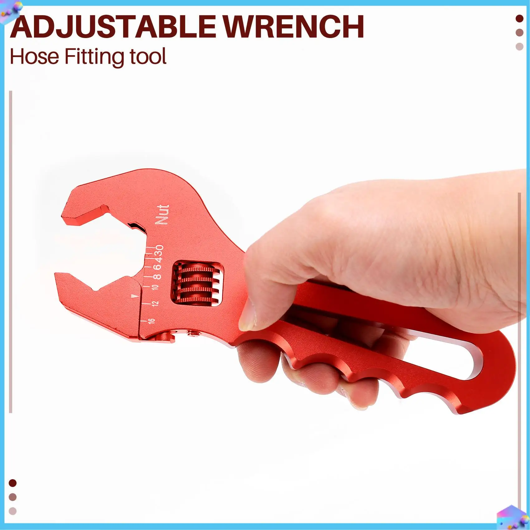 A43T Adjustable Wrench, An Wrench, Aluminum Wrench Hose Fitting Tool Aluminum Spanner AN3-AN16
A43T Adjustable Wrench, An Wrench, Aluminum Wrench Hose Fitting Tool Aluminum Spanner AN3-AN16
