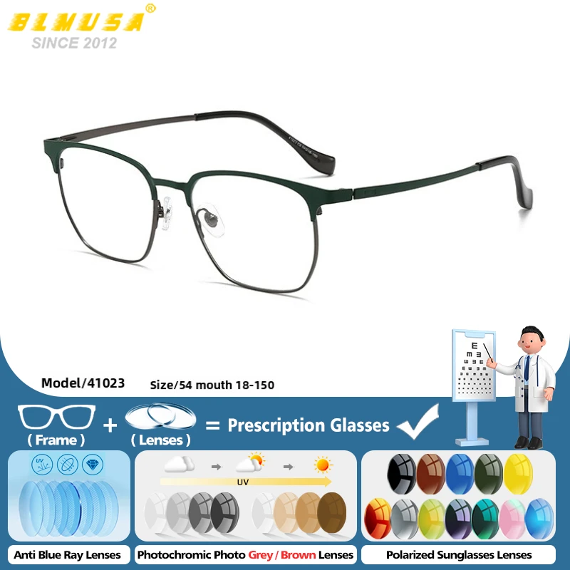 BLMUSA Fashion Square Business Prescription Glasses High Quality Men Photochromic Eyeware Anti Blue Light Progressive Eyeglasses
BLMUSA Fashion Square Business Prescription Glasses High Quality Men Photochromic Eyeware Anti Blue Light Progressive Eyeglasses