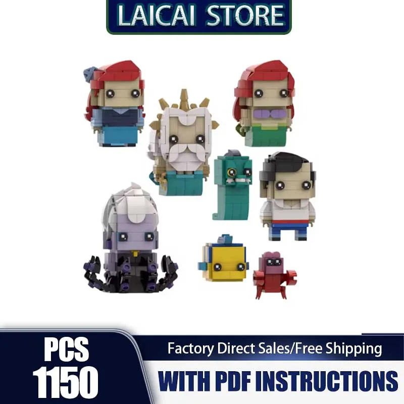 MOC Anime Underwater World Cartoon Figure Little Mermaid Brickheadz Building Blocks Model Kids Puzzle Toys Adult Birthday Gift
MOC Anime Underwater World Cartoon Figure Little Mermaid Brickheadz Building Blocks Model Kids Puzzle Toys Adult Birthday Gift