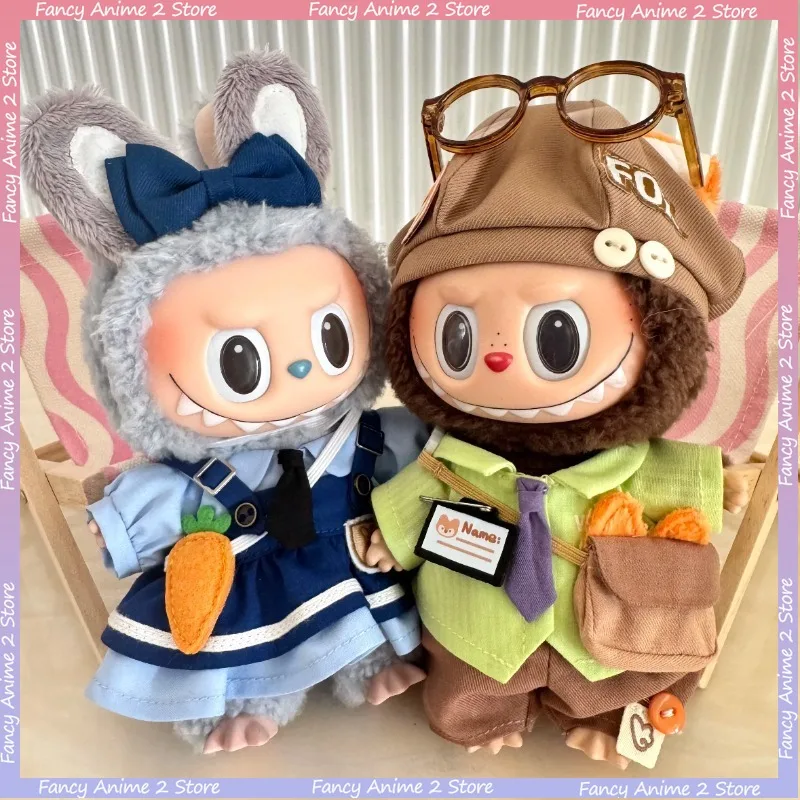 Cute Cartoon Nick Judy Fashion Clothes for 15cm Labubu Doll Officer Rabbit Transformation Outfit for Mini Plush Doll Accessories
Cute Cartoon Nick Judy Fashion Clothes for 15cm Labubu Doll Officer Rabbit Transformation Outfit for Mini Plush Doll Accessories