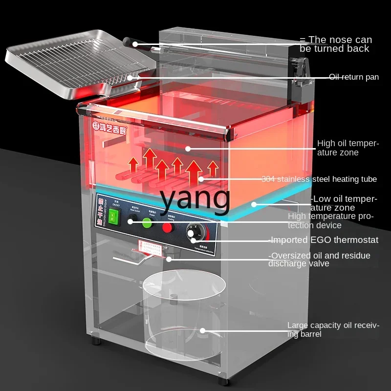 YJQ Electric Fryer Fryer Single Cylinder Vertical Large Capacity Double Cylinder Fritter Special 
YJQ Electric Fryer Fryer Single Cylinder Vertical Large Capacity Double Cylinder Fritter Special