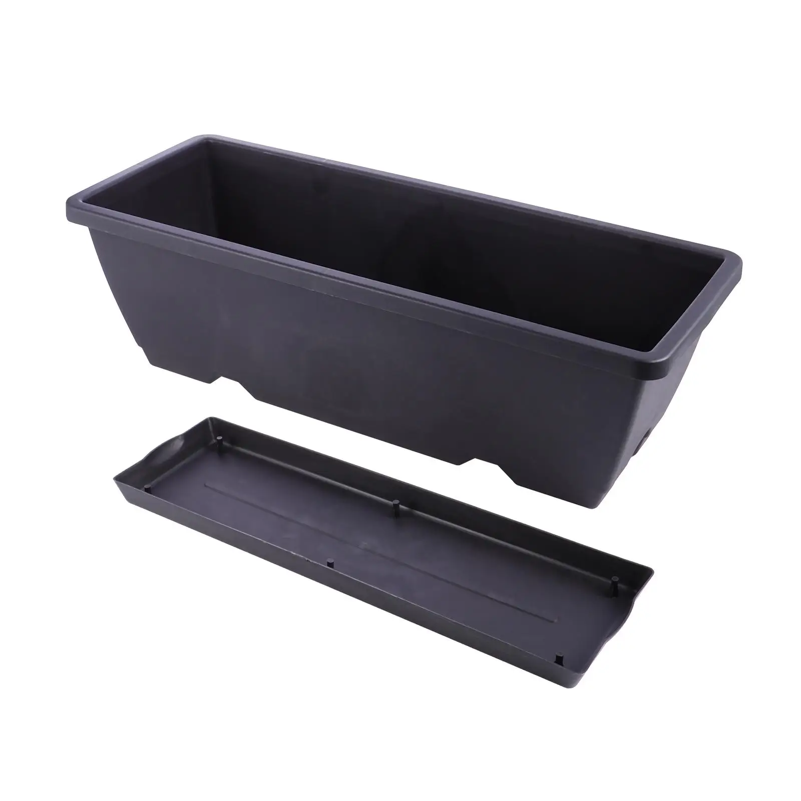 Black Large Rectangular Planting Pots Durable Plastic Planter Balcony Garden Flower Pot Vegetable Growing
Black Large Rectangular Planting Pots Durable Plastic Planter Balcony Garden Flower Pot Vegetable Growing