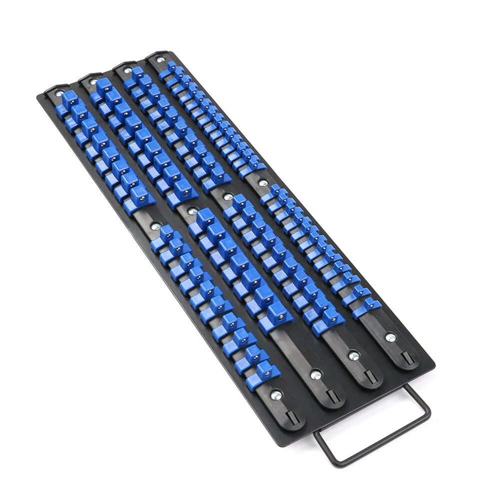 Rack Storage Socket Wrench Holders 1/2 Inch Drive 3/8 Inch Drive With 3 Socket Rails 1/4 Inch Drive Blue Iron Useful
Rack Storage Socket Wrench Holders 1/2 Inch Drive 3/8 Inch Drive With 3 Socket Rails 1/4 Inch Drive Blue Iron Useful