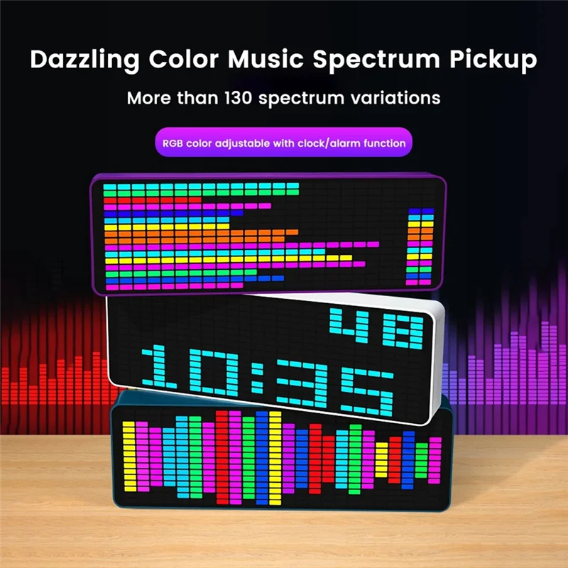 LED Music Spectrum Display RGB Light Colorful Spectrum Pickup Atmosphere Lamp Voice Control Level Indicator
LED Music Spectrum Display RGB Light Colorful Spectrum Pickup Atmosphere Lamp Voice Control Level Indicator