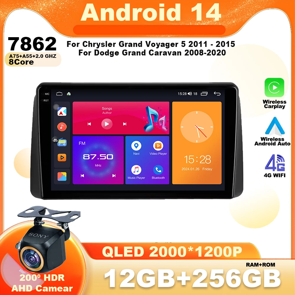 Android 14 For Chrysler Grand Voyager 5 2011-2015 For Dodge Grand Caravan 2008-2020 Car Radio Multimedia Video Player Navigation
Android 14 For Chrysler Grand Voyager 5 2011-2015 For Dodge Grand Caravan 2008-2020 Car Radio Multimedia Video Player Navigation