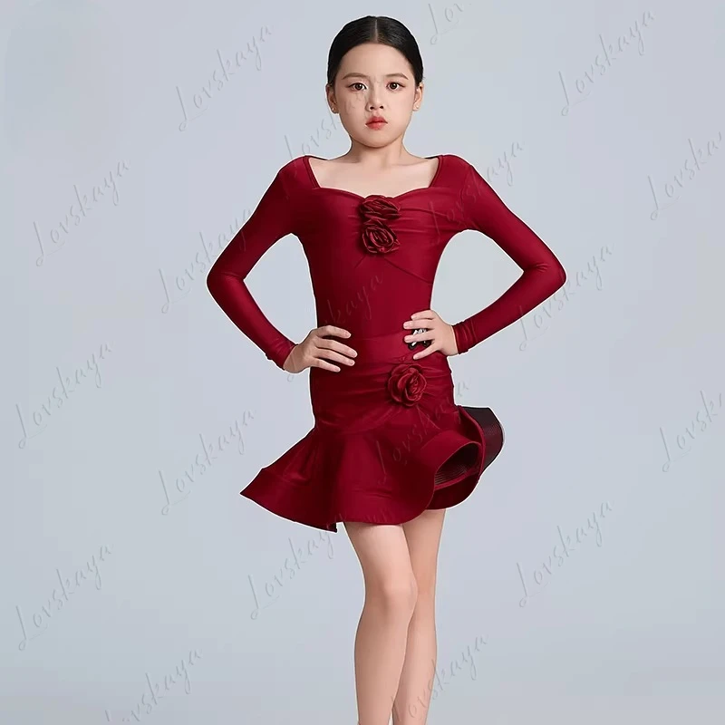 New Winter and Autumn Style Children's Latin Dance Training Suit for Girls - Large Flared Skirt Set with A Sophisticated Look
New Winter and Autumn Style Children's Latin Dance Training Suit for Girls - Large Flared Skirt Set with A Sophisticated Look