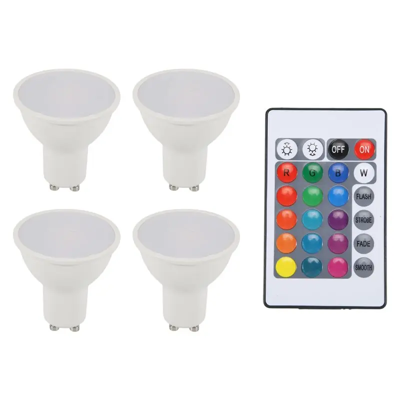 4Pcs Gu10 Bulbs And 1Remote Control With Memory Function 17Colors Changeable Spot Ligh 4Dynamic Lighting Modes Spotlight-[A22I S
4Pcs Gu10 Bulbs And 1Remote Control With Memory Function 17Colors Changeable Spot Ligh 4Dynamic Lighting Modes Spotlight-[A22I S