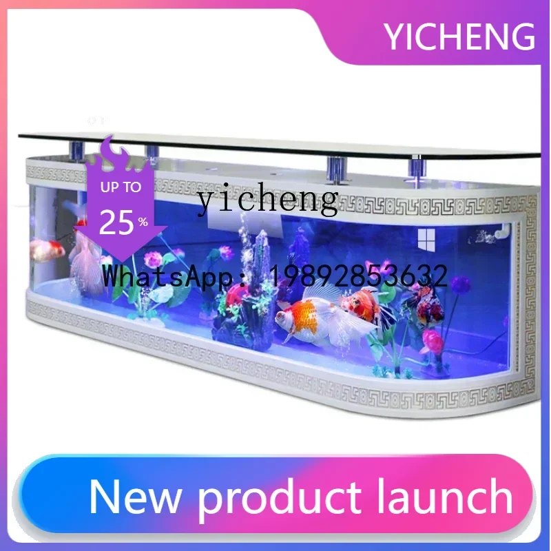 LYY European TV cabinet fish tank aquarium ecological water-free floor glass fish tank
LYY European TV cabinet fish tank aquarium ecological water-free floor glass fish tank