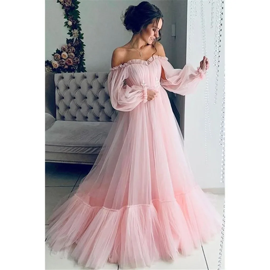 Elegant Solid Color Mesh Prom Dress Slash Neck Tulle Tea Length Fairycore Wedding Party Graduation Dress
Elegant Solid Color Mesh Prom Dress Slash Neck Tulle Tea Length Fairycore Wedding Party Graduation Dress