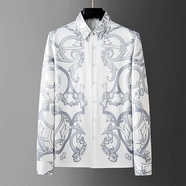 Брендовая рубашка в дворцовом стиле с 3D принтом, мужская мода, тонкие повседневные рубашки с длинным рукавом, уличная рубашка для делового банкета и вечеринки
Брендовая рубашка в дворцовом стиле с 3D принтом, мужская мода, тонкие повседневные рубашки с длинным рукавом, уличная рубашка для делового банкета и вечеринки