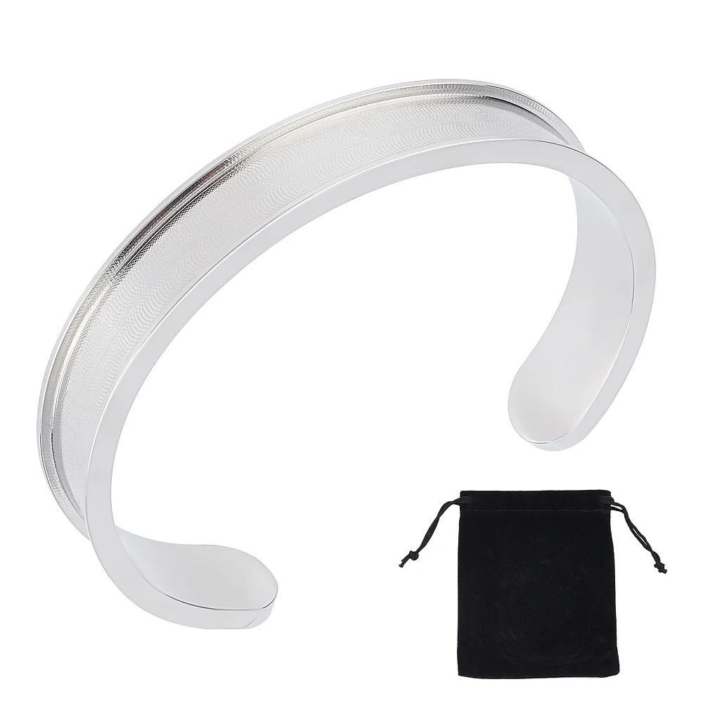 UNICRAFTALE 1pc Stainless Steel Hair Tie Bracelet Grooved Cuff Bangles Blank Bracelet for Inlay 50-60mm Adjustable Empty Open
UNICRAFTALE 1pc Stainless Steel Hair Tie Bracelet Grooved Cuff Bangles Blank Bracelet for Inlay 50-60mm Adjustable Empty Open