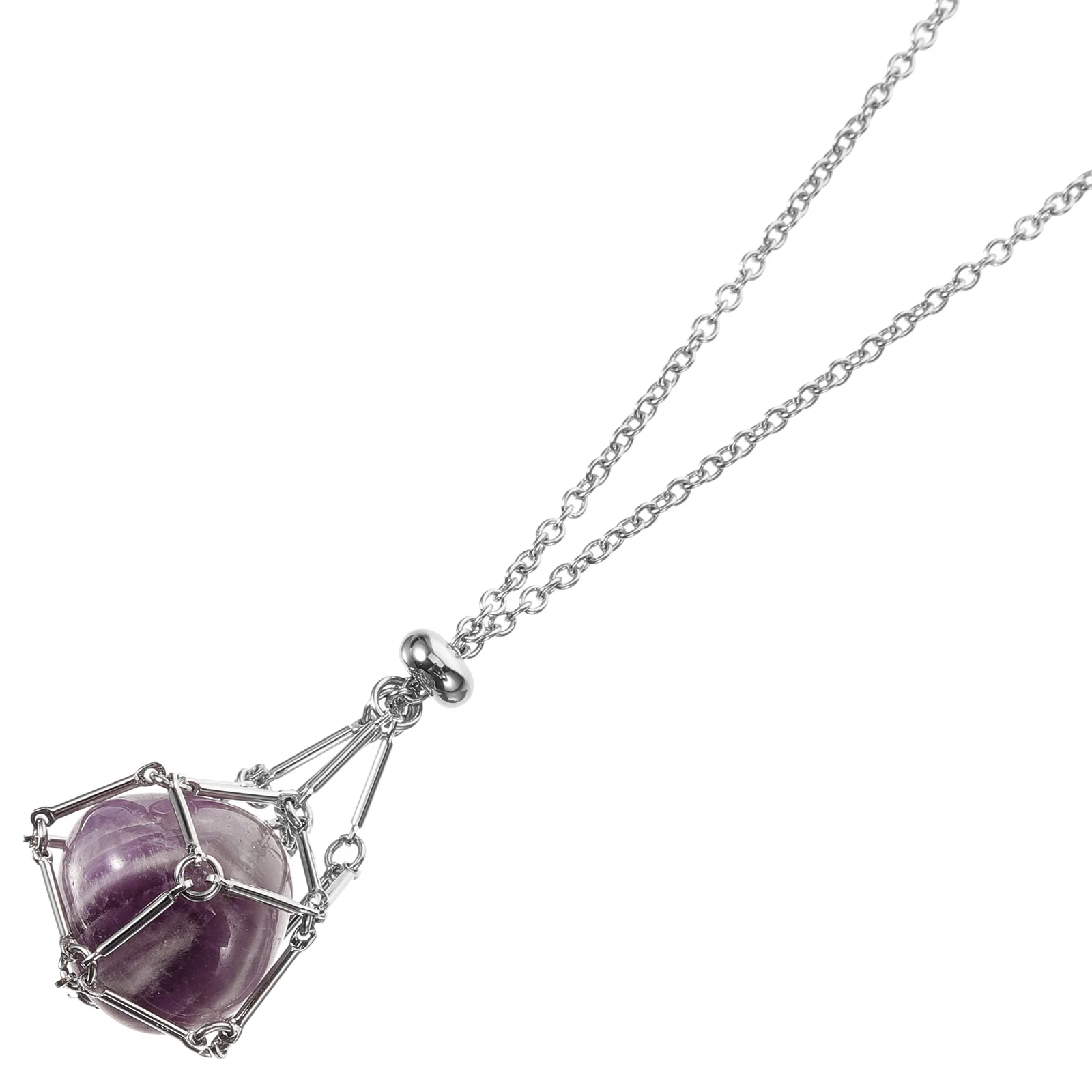 Natural Crystal Raw Stone Net Bag Metal Bamboo Necklace Braided Pendant Adjustable Chain Rope Red Healing Cage Long for Women
Natural Crystal Raw Stone Net Bag Metal Bamboo Necklace Braided Pendant Adjustable Chain Rope Red Healing Cage Long for Women