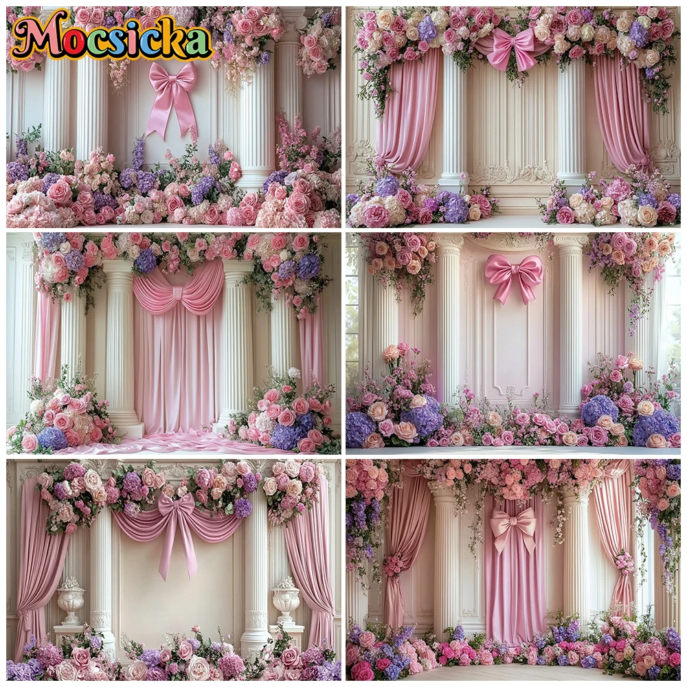Mocsicka Pink Bow Photography Wall Background Birthday Home Curtain Flower Decor Portrait Photo Backdrop Studio Palace Wallpaper
Mocsicka Pink Bow Photography Wall Background Birthday Home Curtain Flower Decor Portrait Photo Backdrop Studio Palace Wallpaper