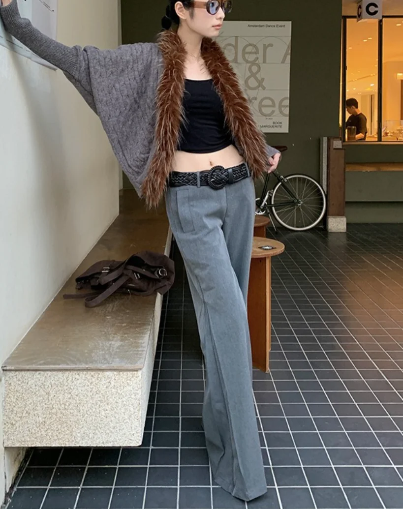 Spring Autumn Ladies Solid Color Straight Suit Pants Fashion Women's Slim Casual Long Trousers All-Match
Spring Autumn Ladies Solid Color Straight Suit Pants Fashion Women's Slim Casual Long Trousers All-Match