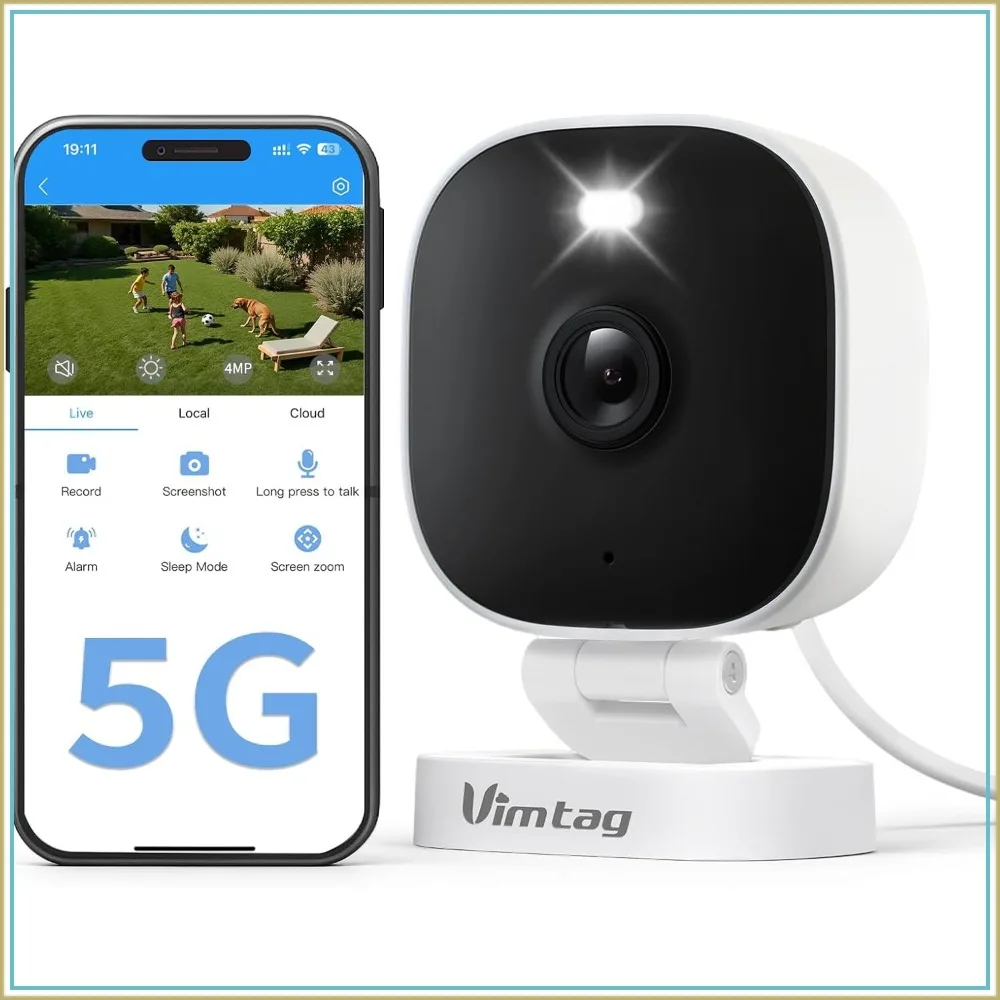 Security Camera 2.5K Live View Color Night Vision for Home Indoor Outdoor, Motion Activated Spotlight Siren, 2-Way Audio, Plug-in
Security Camera 2.5K Live View Color Night Vision for Home Indoor Outdoor, Motion Activated Spotlight Siren, 2-Way Audio, Plug-in