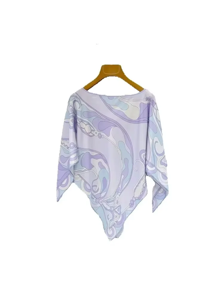 Spring Summer Fashion Daily Casual Geometric Print Silk Pullovers Women's O-Neck Loose Batwing Long Sleeve Blouses
Spring Summer Fashion Daily Casual Geometric Print Silk Pullovers Women's O-Neck Loose Batwing Long Sleeve Blouses