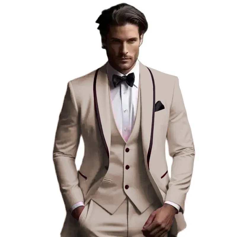 Customized Male Formal Men Suits Groom Groomsman Wedding Party Prom Business Tuxedos Best Man 3 Piece Set Blazer Vest Pants
Customized Male Formal Men Suits Groom Groomsman Wedding Party Prom Business Tuxedos Best Man 3 Piece Set Blazer Vest Pants