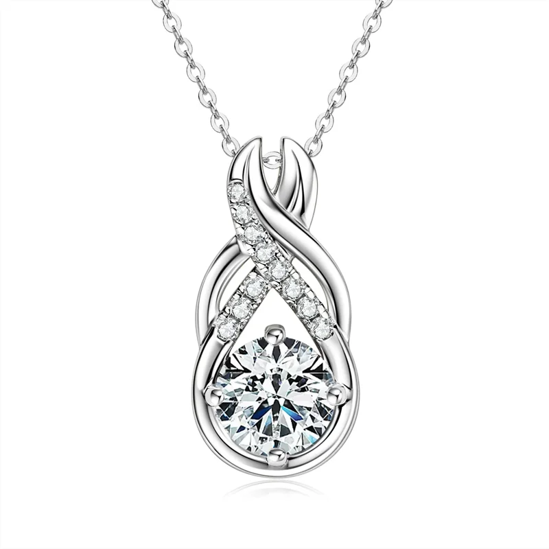 ZFSILVER Fashion Trend Classic 925 Silver Moissanite Design Heart Note Waterdrop Gourd Necklace Accessories Jewelry Gift PMO-173
ZFSILVER Fashion Trend Classic 925 Silver Moissanite Design Heart Note Waterdrop Gourd Necklace Accessories Jewelry Gift PMO-173