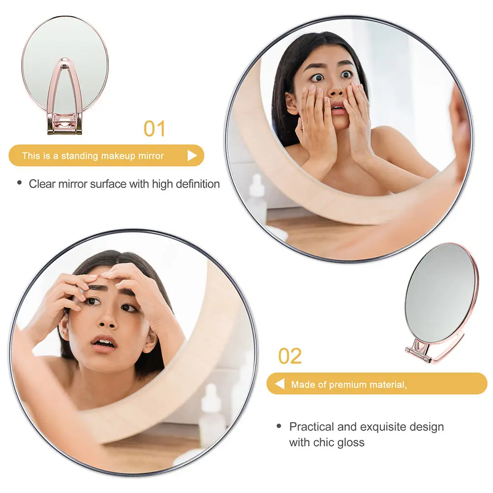 2pcs Oval Shaped Makeup Mirrors Foldable Desktop Mirrors For Bedroom Home Use Simple Women'S Portable Beauty Mirror
2pcs Oval Shaped Makeup Mirrors Foldable Desktop Mirrors For Bedroom Home Use Simple Women'S Portable Beauty Mirror