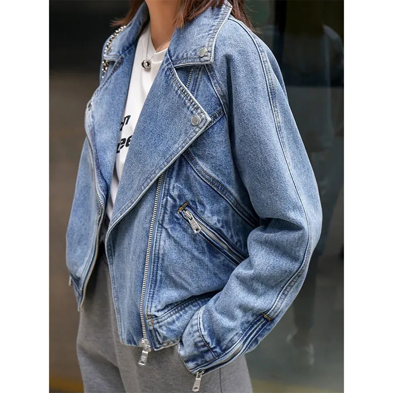 Женская высококачественная джинсовая куртка с длинными рукавами, весенне-осенняя, свободного кроя, в корейском стиле, повседневная, из денима
Женская высококачественная джинсовая куртка с длинными рукавами, весенне-осенняя, свободного кроя, в корейском стиле, повседневная, из денима