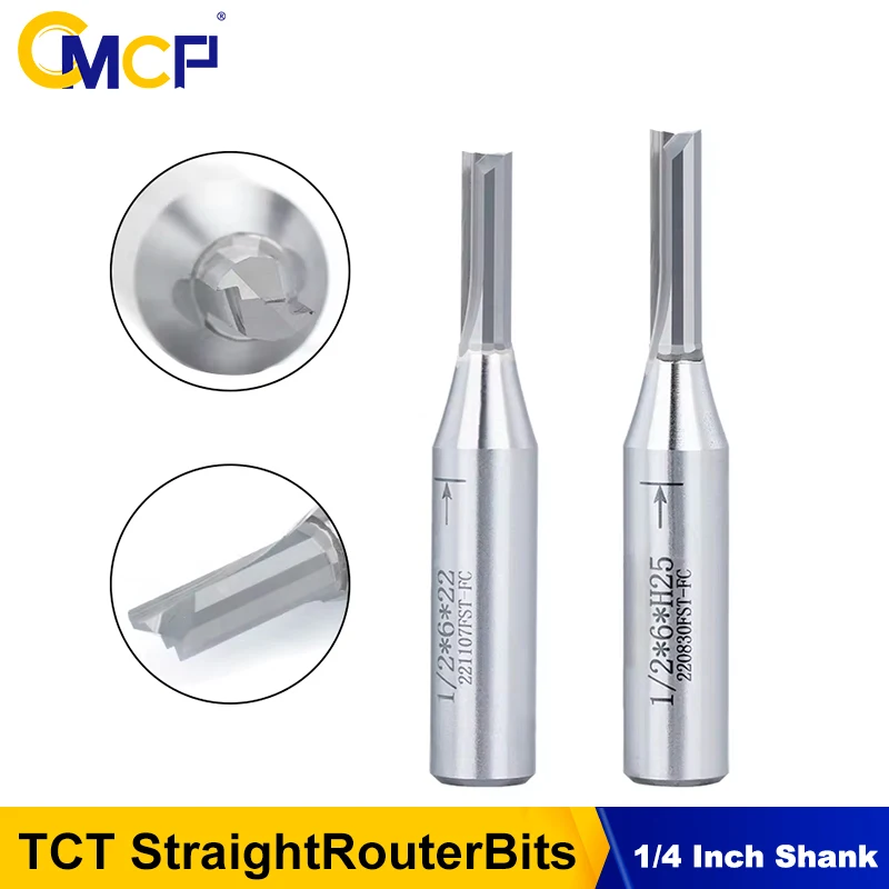 CMCP Milling Cutter 2 Flute Straight Router Bit 1/4 Inch Shank Carbide End Mill Woodworking Slot Bit For MDF Plywood Chipboard
CMCP Milling Cutter 2 Flute Straight Router Bit 1/4 Inch Shank Carbide End Mill Woodworking Slot Bit For MDF Plywood Chipboard