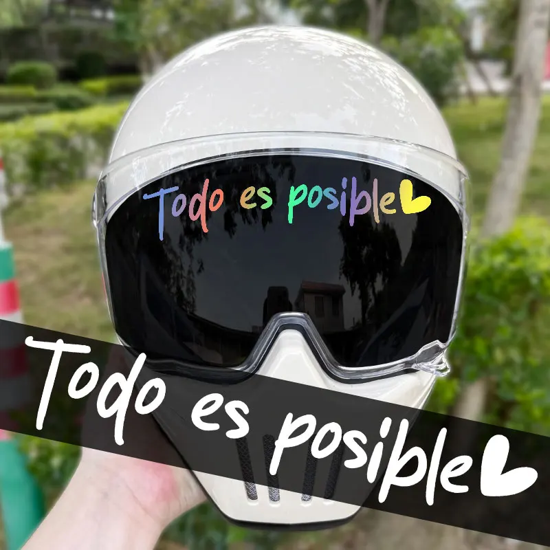 1PC TODO ES POSIBLE Motorcycle Stickers Waterproof for Motorbike Helmet Lenses Fuel Tank Fairing DIY Universal Vinyl Decals
1PC TODO ES POSIBLE Motorcycle Stickers Waterproof for Motorbike Helmet Lenses Fuel Tank Fairing DIY Universal Vinyl Decals
